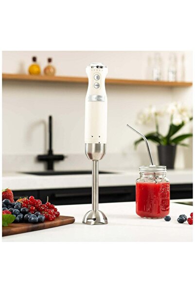 Westinghouse 600W Retro Hand Blender – Stainless Steel Stick Blender with Turbo Mode & Soft Grip -