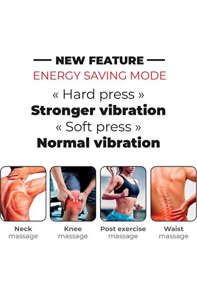 bson Smart Press Massage Gun, 9 Power Modes, 4 Heads, Touch Control, 12mm Deep Percussion