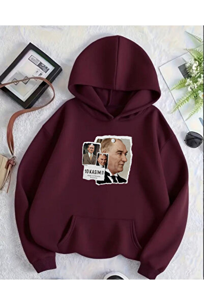 Toum Ataturk Printed Unisex Oversized Hooded Sweatshirt Hoodie