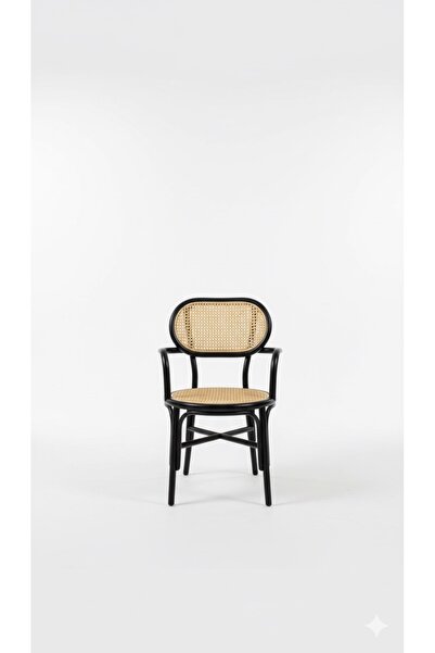kumbahcedesign Rattan siyah sandalye