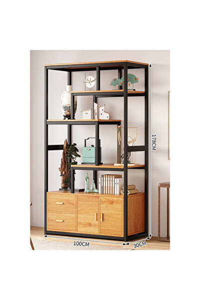 KEKE Bookshelf Space Saving Display Rack with Open Shelves for Home Office and Student Use 100 cm