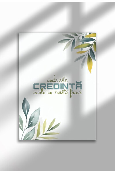 21mxm Unframed Romanian Religious Canvas Poster - Digital Print - Unde este credință