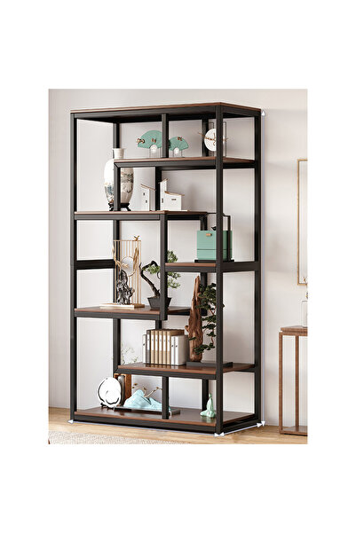 KEKE رف عرض موفر للمساحة على شكل رف كتب مع أرفف مفتوحة للاستخدام المنزلي والمكتبي والطلابي بطول 100 سم