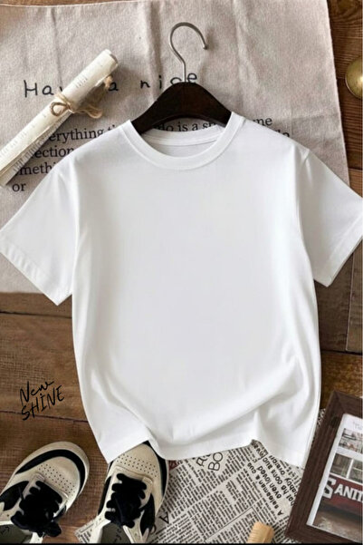 New Shine Μπλουζάκι Unisex oversized χωρίς στάμπα