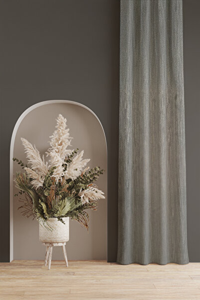 ASDİVA Cortina de fundal jacquard cu șnur, extrafor, cu o singură aripă, fără...