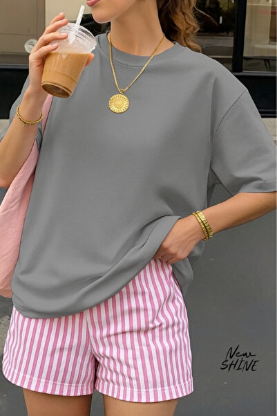 New Shine Bez štampe Oversize kroj Unisex T-shirt