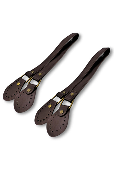 Gerenic Pair of leather handbag straps