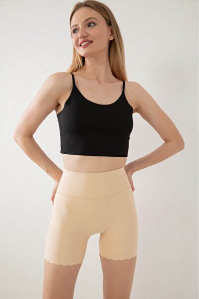 Qvien Secret Women's Combed Cotton Full Stretch Two Sizes Slimming Beige Cors...