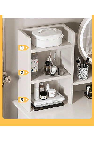 KEKE Multifunctional Makeup Vanity Dressing Table with Drawers and Chair 80 CM