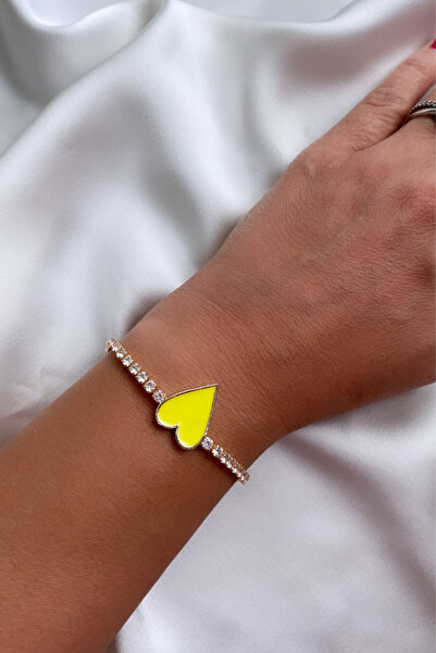 Liveyn Design سوار الممر المائي تفاصيل القلب الأصفر