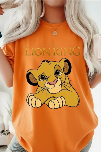 New Shine Μπλουζάκι Λιοντάρι Βασιλιάς με τύπωμα oversized