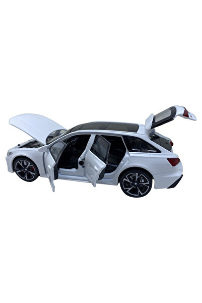 JPT Audi RS6 Λευκό Μοντέλο Αυτοκινήτου με Φώτα & Ήχους