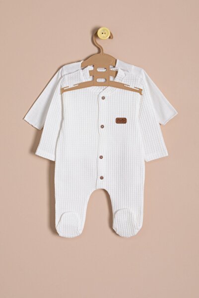 Cansın Mini Ecru Honeycomb 10-Piece Baby Hospital Discharge Set Unisex 23329