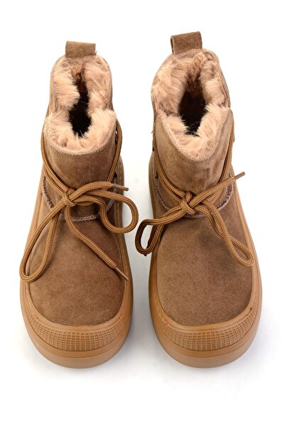 Bambi Taba Hakiki Deri Kadın Bot & Bootie K02748100202