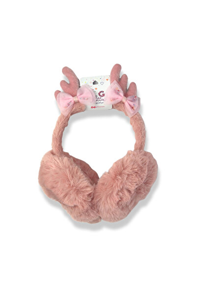 glitters سدادات أذن شتوية للأطفال، تصميم قطيفة مع تصميم قوس الرنة