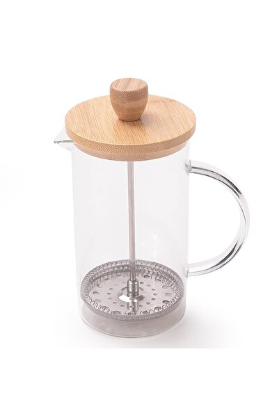 Decoliva Home & Living French Press with Glass and Bamboo Lid – 600 ml Coffee and Herbal Tea Infuser