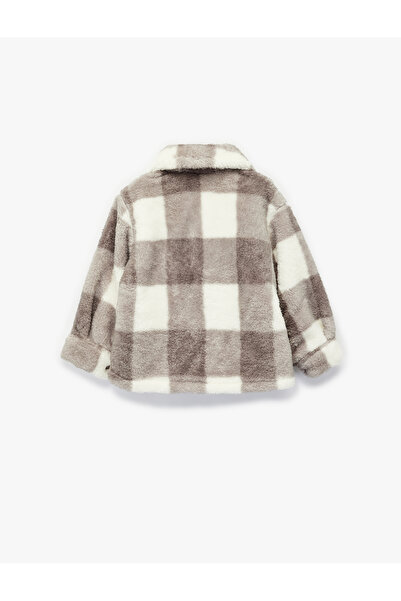 Koton Jachetă în carouri cu mâneci lungi, buzunare și detaliu cu nasturi