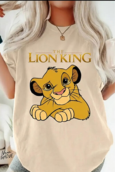 New Shine Μπλουζάκι Λιοντάρι Βασιλιάς με τύπωμα oversized