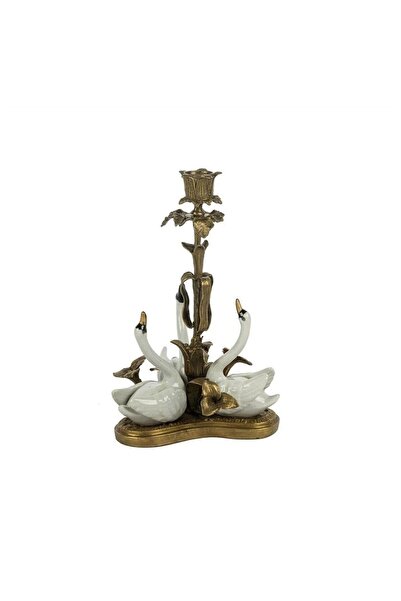 Mikasa Moor Beyaz Kuğu Şamdan 18x28cm