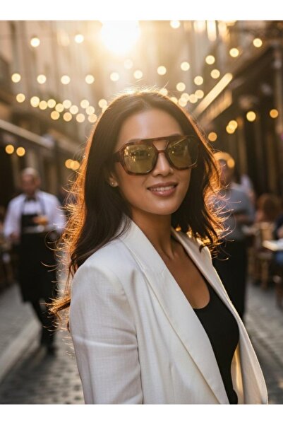 MUADEX Leopard Print Colorful Glass Women's Sunglasses