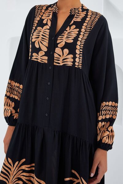 Hiccup Bdart Lined V-Neck Maxi Dress