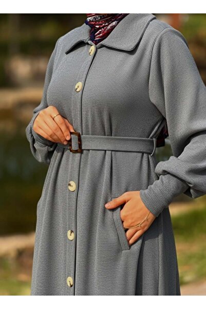 Nissra Ankanoor Flato Pocketed Buckle Belted Knitted Sweater Anka255115