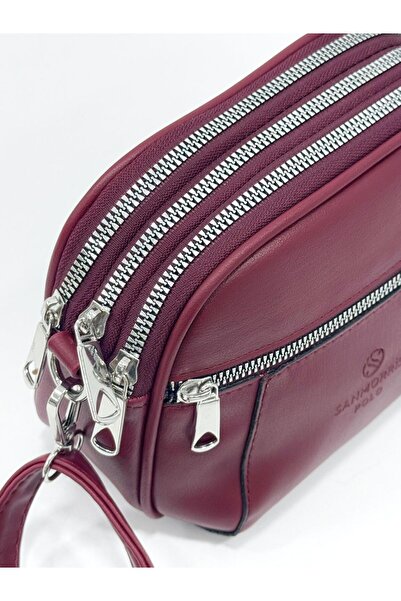 Sanmorris 1429 Small Size Soft Leather 4 Compartment Crossbody and Shoulder Bag