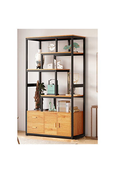 KEKE Bookshelf Space Saving Display Rack with Open Shelves for Home Office and Student Use 100 cm