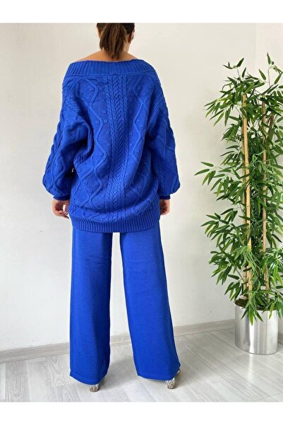 GİYSİ DÜNYASI 57 Trico Fabric Cardigan Pants Set of 2