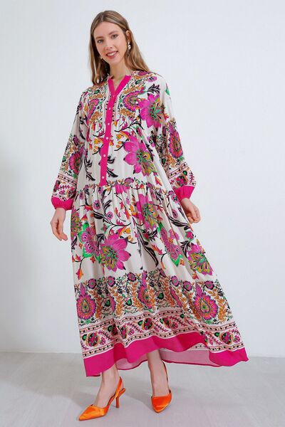 Hiccup Bdart Lined V-Neck Maxi Dress