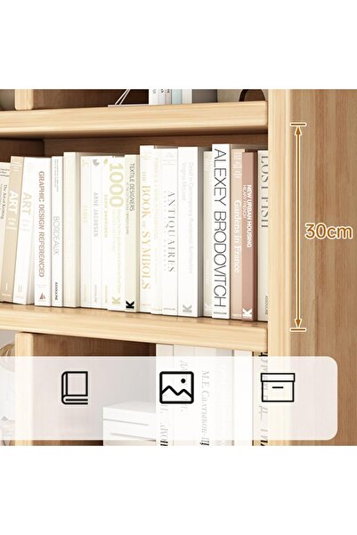 KEKE Multi-Layer Storage Bookshelf Rack Stylish Living Room Home Storage & Display Cabinet