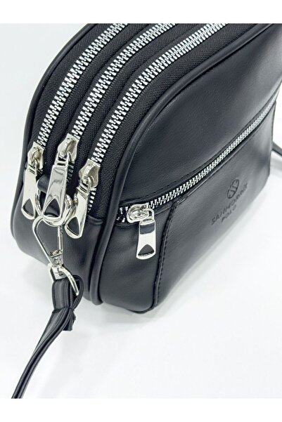 Sanmorris 1429 Small Size Soft Leather 4 Compartment Crossbody and Shoulder Bag