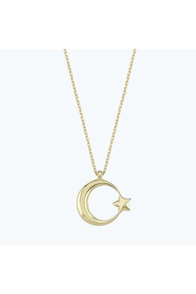 Altınbaş Altın Ay Yıldız Kolye