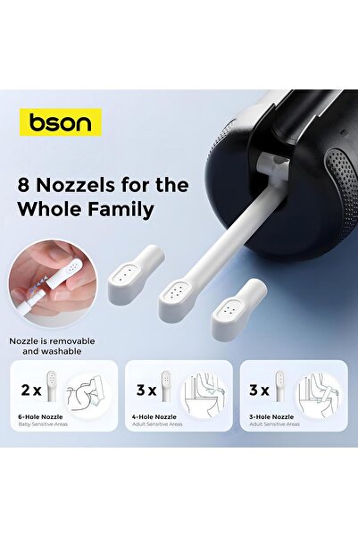 bson Travel Buddy Pro Portable Bidet - 180° Adjustable Nozzle, 5 Modes, 250ml, IP67