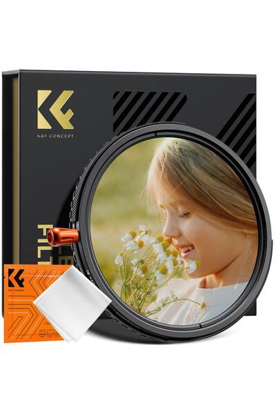 K&F CONCEPT K&F 49mm 3 in 1 Filtre / ND2-32 (1-5 Kademeli) CPL ve Black Mist 1/4