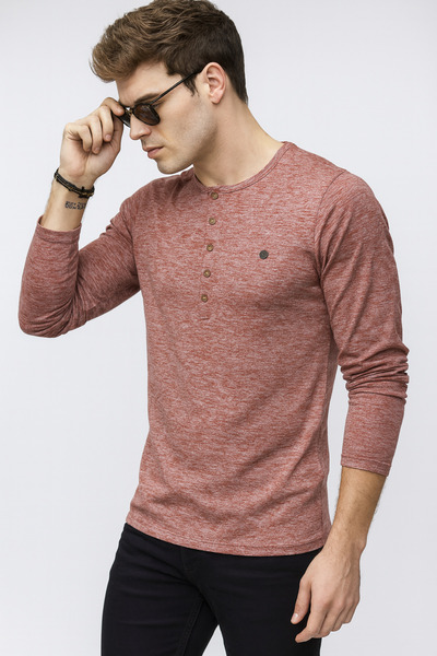 STITCH by MH Men’s 4-Button Henley Long Sleeve T-Shirt