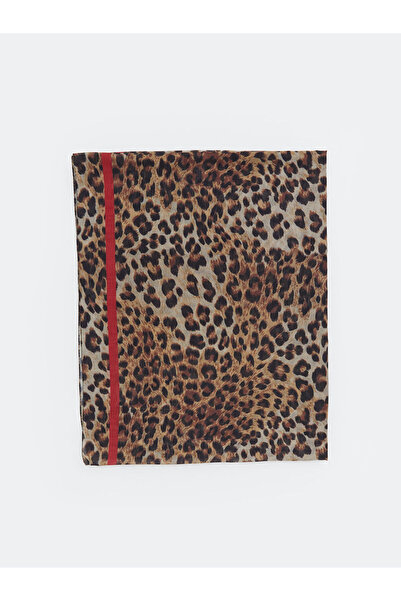 LC Waikiki Brown Leopard Patterned Women's Shawl