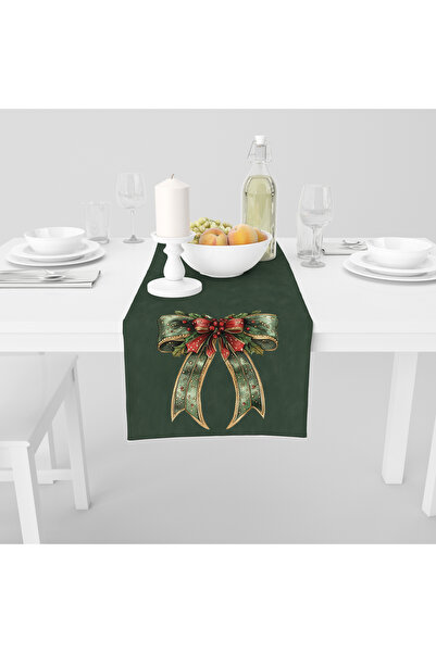 Filamente Dijital Baskılı Runner - Yılbaşı / Christmas Desenli - 140x40 Cm