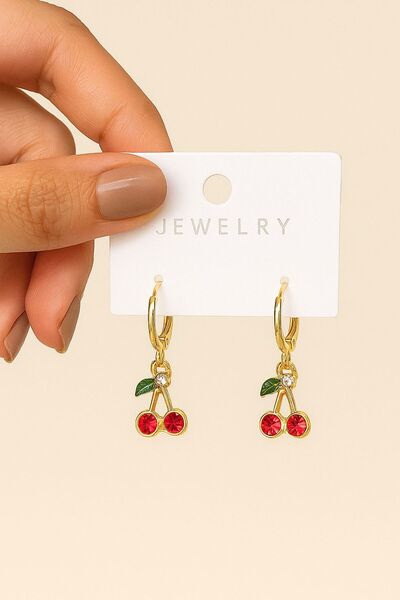 Gold Cherry Swing Earrings – Young & Trendy Design