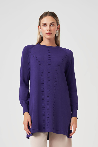 Nuss Βασικό πλεκτό τουνίκ 907 Μωβ