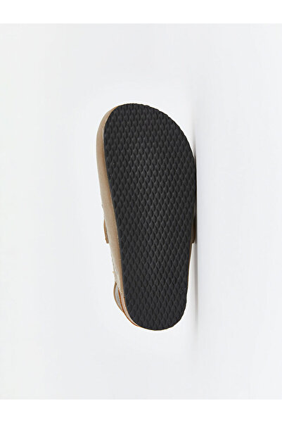 LC Waikiki Beige Suede Look Baby Girl Sandals