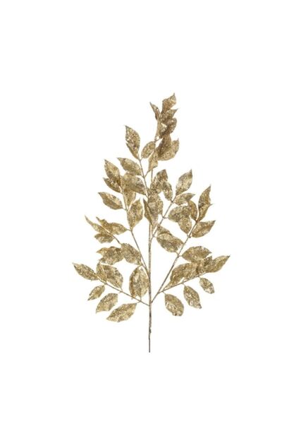 OEM Creangă decorativă de Crăciun cu sclipici auriu 79cm