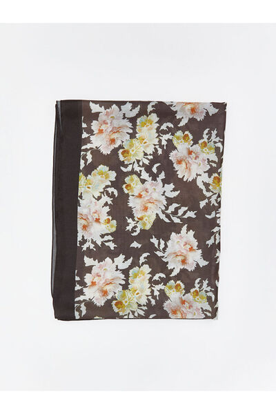 LC Waikiki Brown Patterned Women's Shawl