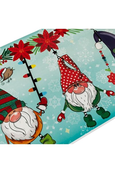 OEM Christmas Decorative Stickers - Gnomes with Iridescent Glitter 56x20cm