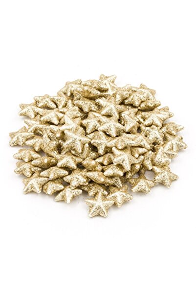 OEM Christmas Decorative Star Ornaments Set, Glitter Model, Foam, Beige Champagne, 2 cm, 90 pcs