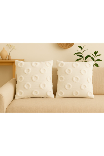 Belomia Home Collection Διπλό Διακοσμητικό Κάλυμμα Μαξιλαριού 43x43 |   Κεντη...