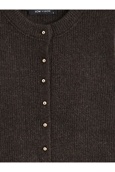 LC Waikiki Brown Crew Neck Women's Knitwear Vest