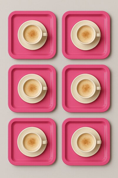 The fabrication 6-Piece Colorful Unbreakable Plastic Square Flat Coffee & Tea...