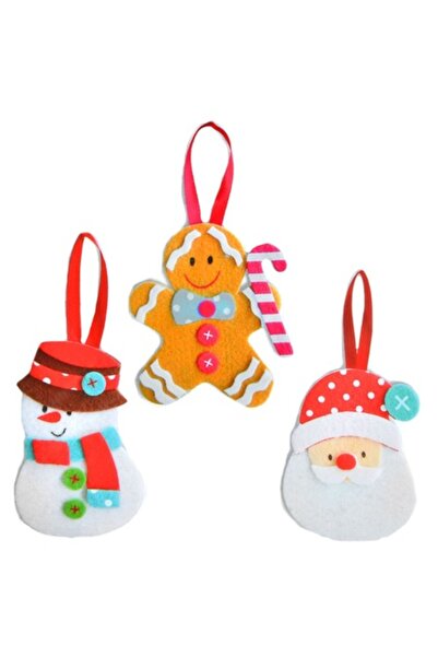 OEM Figurine din fetru pentru creații de Crăciun - 3 bucăți