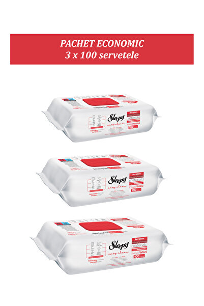 Sleepy Pachet XXL, Easy Clean Șervețele Umede Multisuprafețe – Flori de Cires...